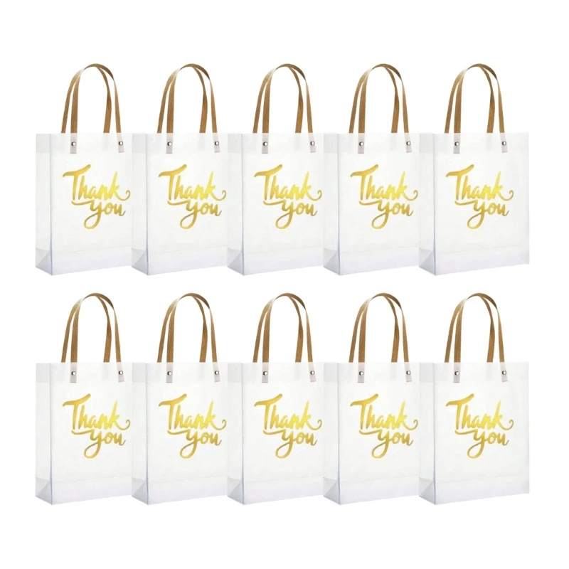 

10Pcs Functional Thank You Gift Bags Handheld Bags for Home and Commercial Use DXAF