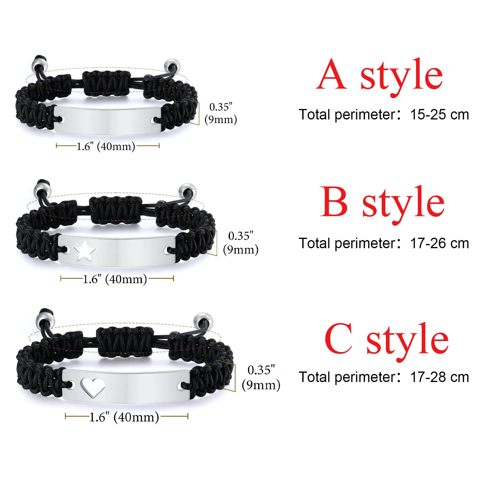 مخصص خمر حبل مضفر سلسلة القلب نجمة القمر مع اسم شخصي الأولي إقتباس مخصص نقش مجوهرات من صلب لا يصدأ