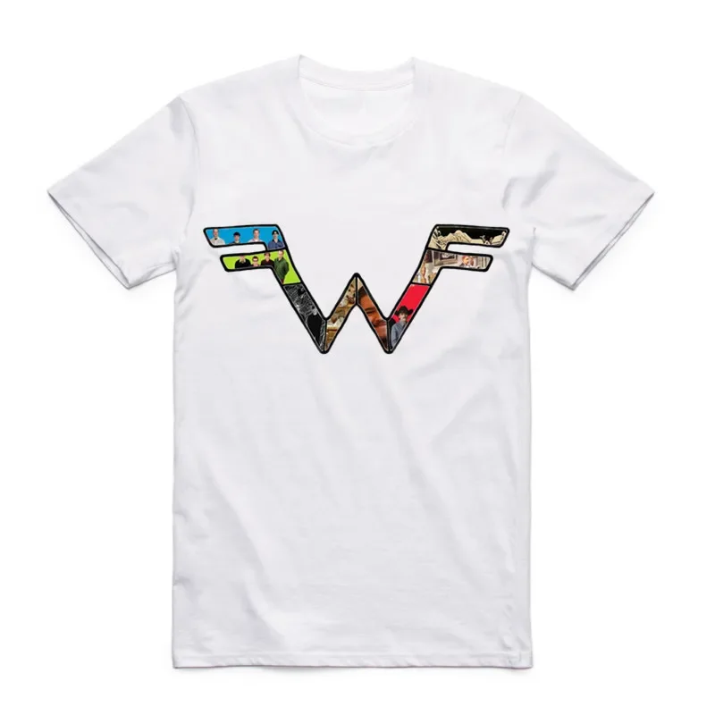 

2025 2019 New Fashion Weezer Logo Mens Tshirt Letter Printed O-neck T-shirt Summer Cool Short Sleeve Men Clothing 3XL
