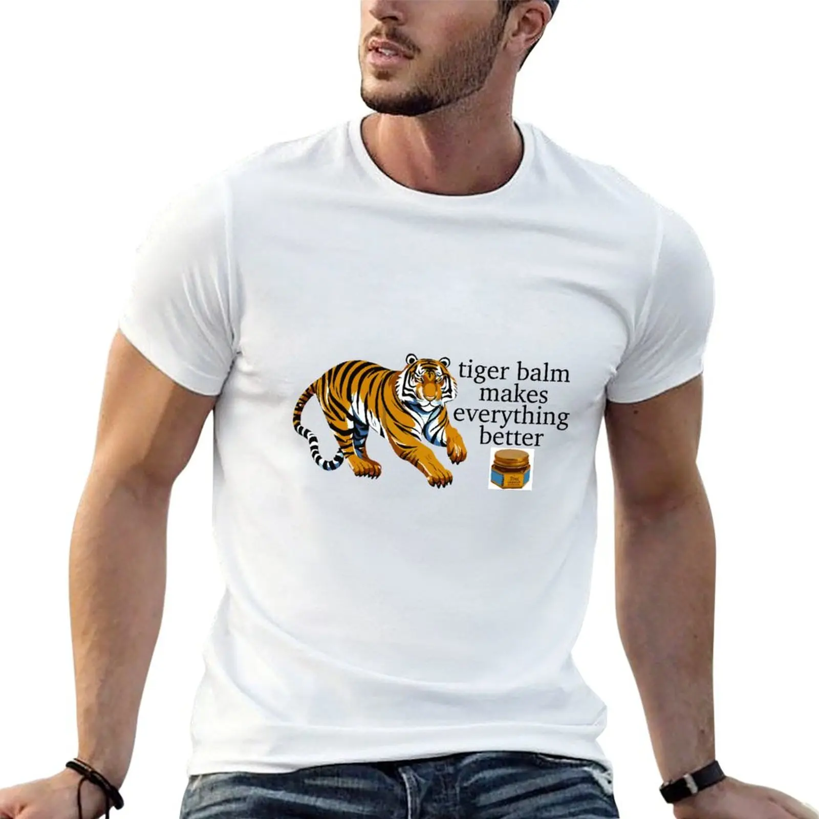 

Tiger Balm T-Shirt t shirts with prints man tshirt T-Shirt