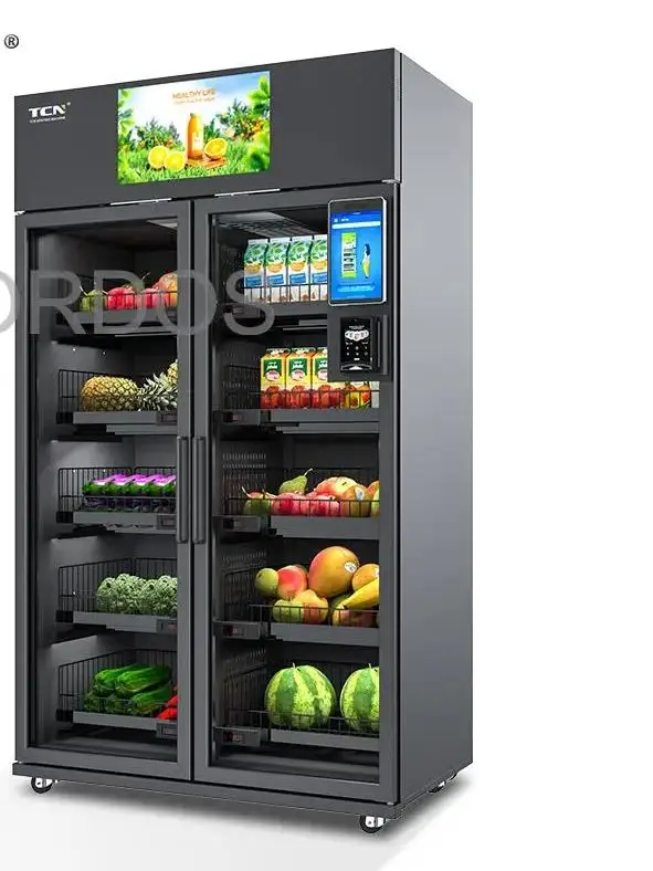 Automatic Self service Fresh Fruit Vending Machine Smart Fridge AI Vending Machine