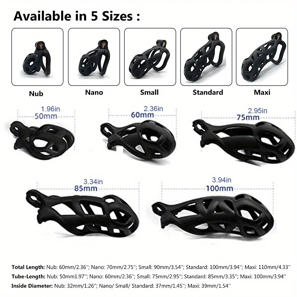 جديد اللون ذكر القضيب قفل العفة قفص مع قفل و 4 حلقات الراتنج العذرية للرجال زوجين تنفس خاتم الديك القضيب ضبط النفس