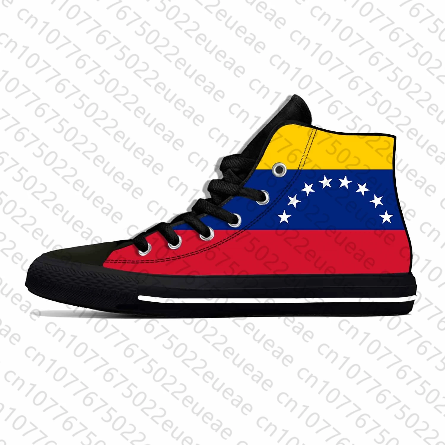 Venezuela รองเท้าผ้าใบแฟชั่นลายธงชาติ Venezuelan, รองเท้าผ้าลำลองระบายอากาศได้ดีใส่สบายพิมพ์ลาย3D ได้ทั้งผู้ชายและผู้หญิง