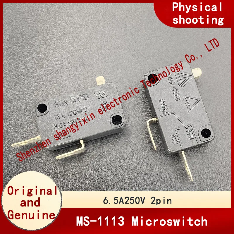 MS-1113 Microinterruttore 2 pin normalmente aperto 6.5A250V interruttore a chiave di ripristino rilevamento limite