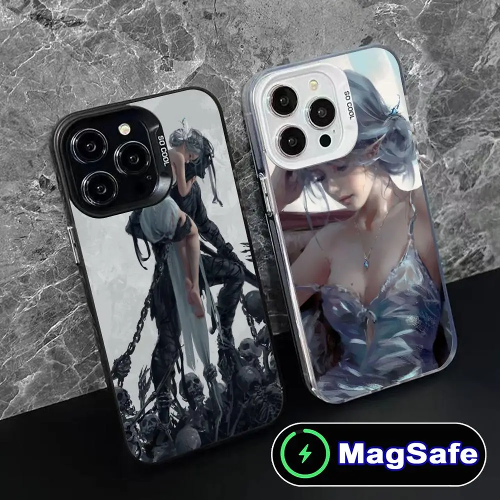 

Anime Ghostblade Mobile Phone Case for iPhone 17 16 15 14 13 12 11 Air Pro Max Plus MagSafe Translucent Colorful Cover Luxury