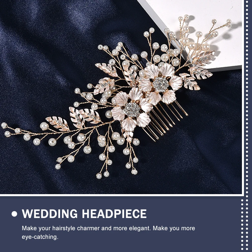 

Zinc Alloy Hair Comb Floral Wedding Headpiece Bride Hair Decor Accessory Elegant Hair Comb For Women