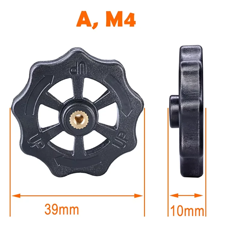 4PCS M3/M4 Screw Nut Heat Bed Adjustment HotBed Leveling for Reprap 3D Printer DIY Print Platform Calibration Accessories