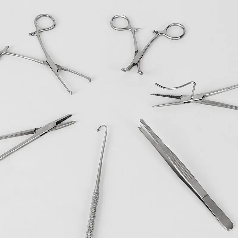 Pet sterilization surgery sterilization tools Scissors, hemostatic forceps, needle holding forceps, ovarian pulling hooks