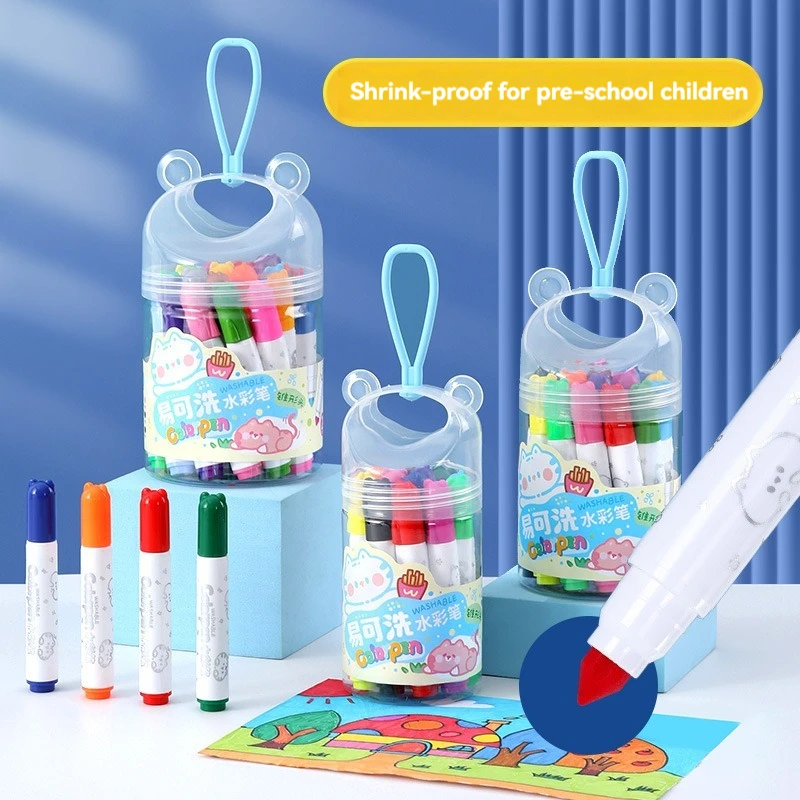 

Моющиеся маркеры для детей, набор из 24 цветов, маркеры для раскрашивания оптом для мальчиков и девочек, школьные принадлежности для класса