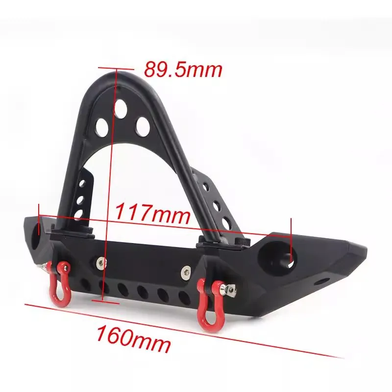 New hot sale metal  Front rear bumper electric winch spare tire bracket for 1/10 RC tracked vehicle TRX4 axial SCX10 90046