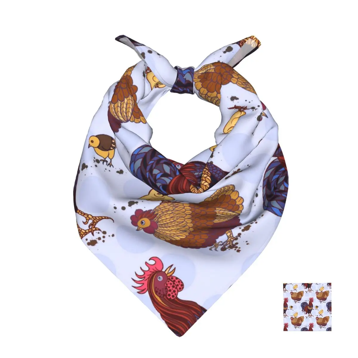 

Roosters Square Towel Multifunctional Neck Scarf Hair Bandana