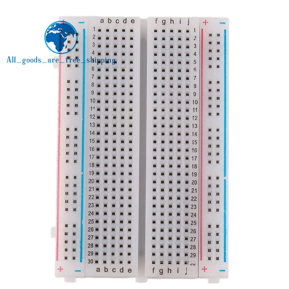 TZT 8.5x5.5cm 400 Tie Points Solderless PCB Breadboard Mini Universal Test Protoboard DIY Bread Board for Bus Test Circuit Board