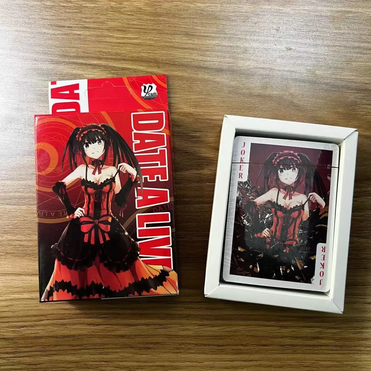 54pcs Cards Anime Poker Card Date A Live Cosplay Board Game Cards Hardcover Collection Toy Gift With Box