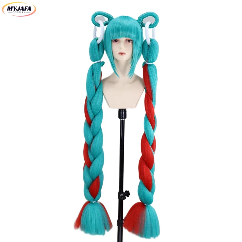 Miku Cosplay Wig MAGICAL MIRAI 2023 Colorful Project Mirai Sekai Stage Magical Halloween Full Set Ultra Anime Wigs + Wig Cap