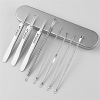 8PCS/5/4PC Blackhead Pimple Cleaning Needles Acne Remover Toolkit Comedones Squeezing Tweezers Facial Beauty Care Makeup Tools