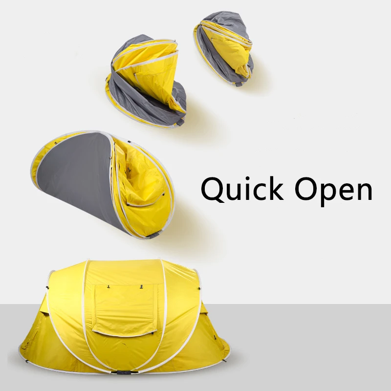 High Quality Camping 3-6 People Speed Open Tent Family Outdoor Waterproof Fabric Sunscreen Hiking Tent For Sale image 6