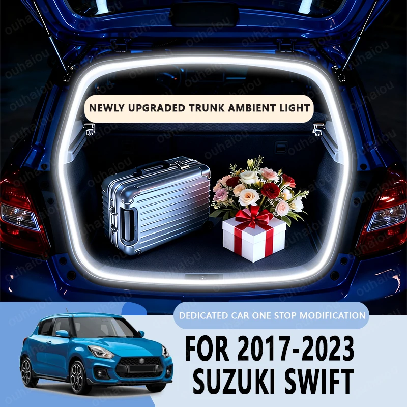 

FOR 2017-2023 SUZUKI SWIFT trunk light modification light Atmosphere lights White warm white Rear Trunk LED Light Bar
