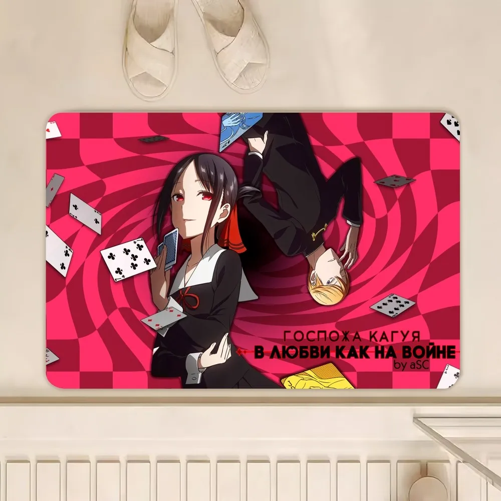 bilibili Anime Kaguya-samaLove Is War D Floor Mat Bedroom Kitchen Door Bath House Super Absorbent Foot Non-slip