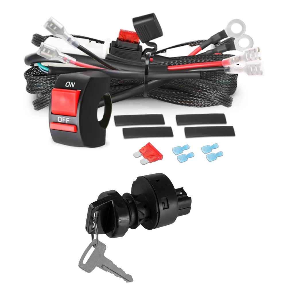 

Комплект жгутов проводов для мотоцикла + переключатель зажигания с набором ключей для Yamaha Rhino 450 YXR450 YXR660 YXR700, замена 5UG-H2510-00-00