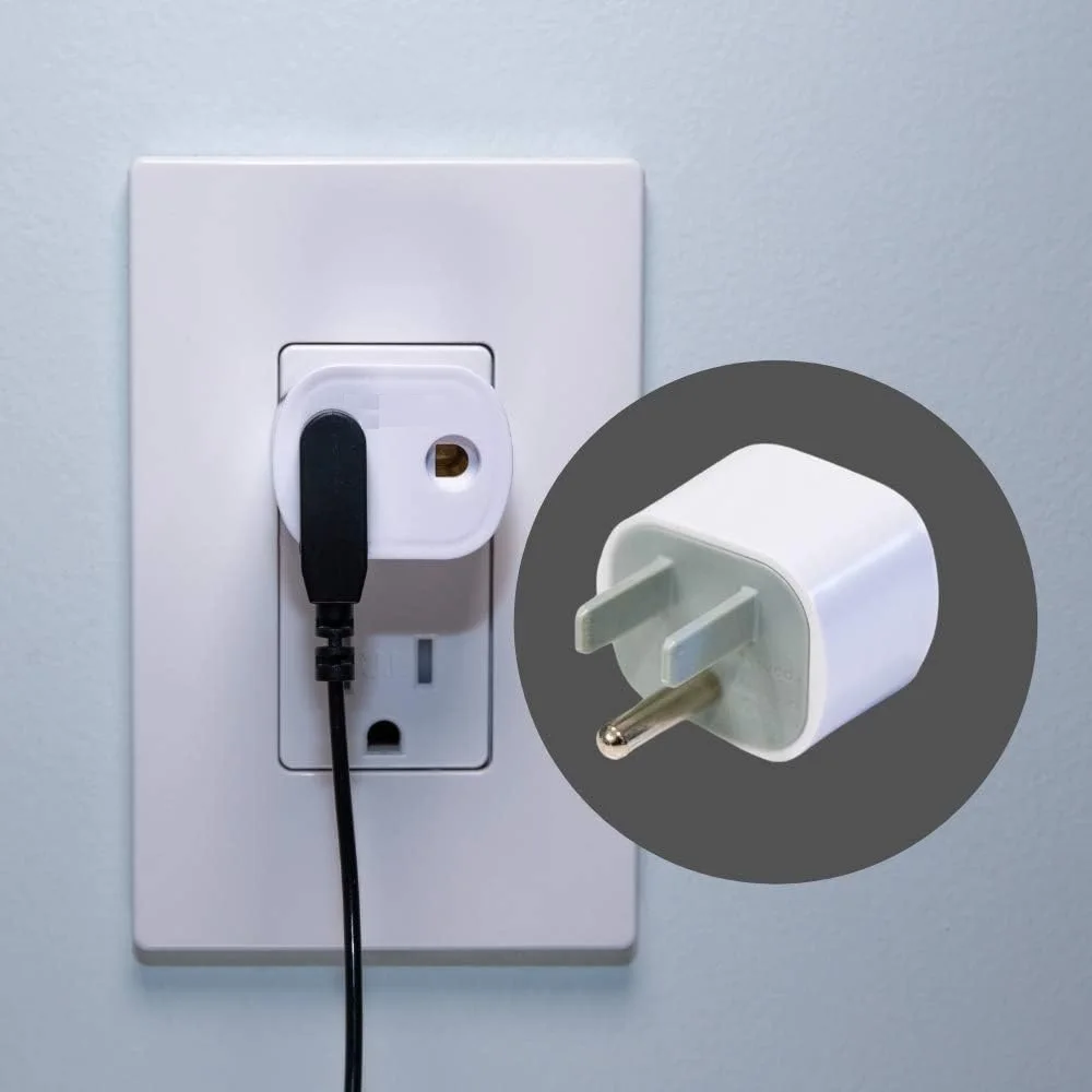 Earthing Plug Adapter for Static Mat，EU/US/UK Plug Power Cable Charger Adapter Safe Conversion