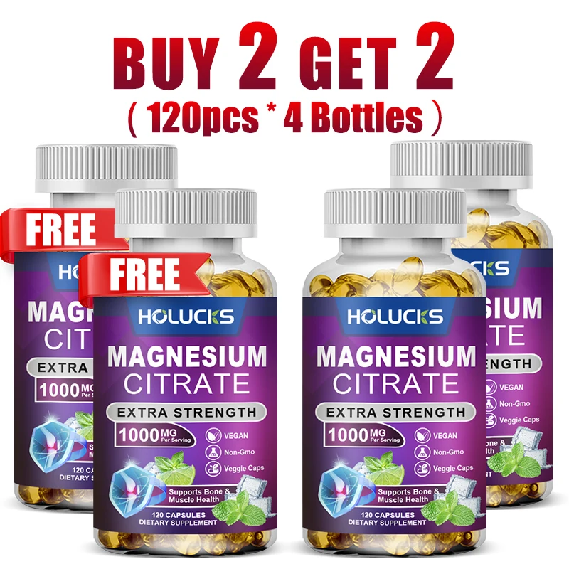 

Купи 2, получи 2 бесплатно! Капсулы с чистым цитратом магния для поддержки здоровья мышц, нервов, костей и сердца, с высокой усвояемостью