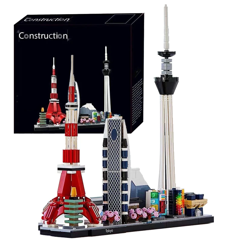 

547 шт. кокон башня небо дерево город архитектура горизонт Токио строительные блоки строительные кирпичи игрушки подарки для детей