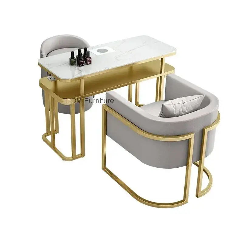 Tavolo European Dust Per Nail Table Cabinets Manicure Workstation Polish Yoocel Luxury Nail Unghie Table Salon Furniture