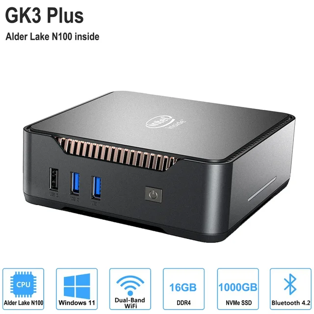 Gk3v Mini Pc Intel Celeron J4125 8gb 128gb/256gb Windows 10 Pro Gaming  Computer, 4k 60hz Hdmi Vga Windows 11 Minipc Gamer Linux - Barebone & Mini  Pc - AliExpress