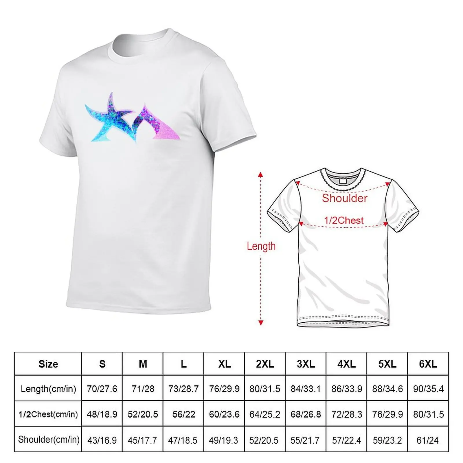 Star Madman Blue/Pink Symbol Logo T-Shirt graphic t shirts for man t shirt man luxury T-Shirt