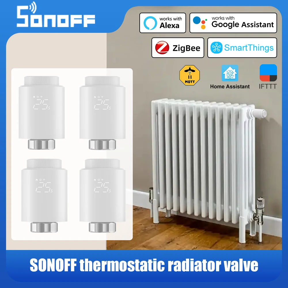 SONOFF TRV Zigbee Thermostatic Radiator Valve TRVZB Smart Temperature Control TRVs Via Alexa Google Home Assistant Smartthings