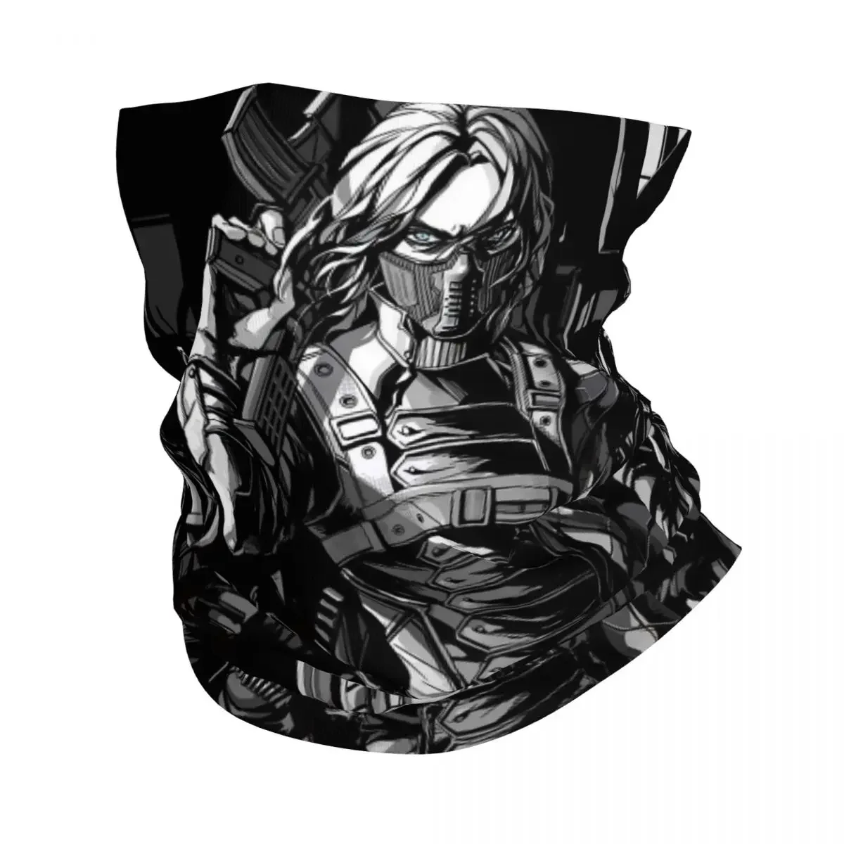 The Squad Bandana Neck Gaiter Printed Motocross Winter Solider Film Face Scarf Balaclava Hiking Unisex Adult All Season