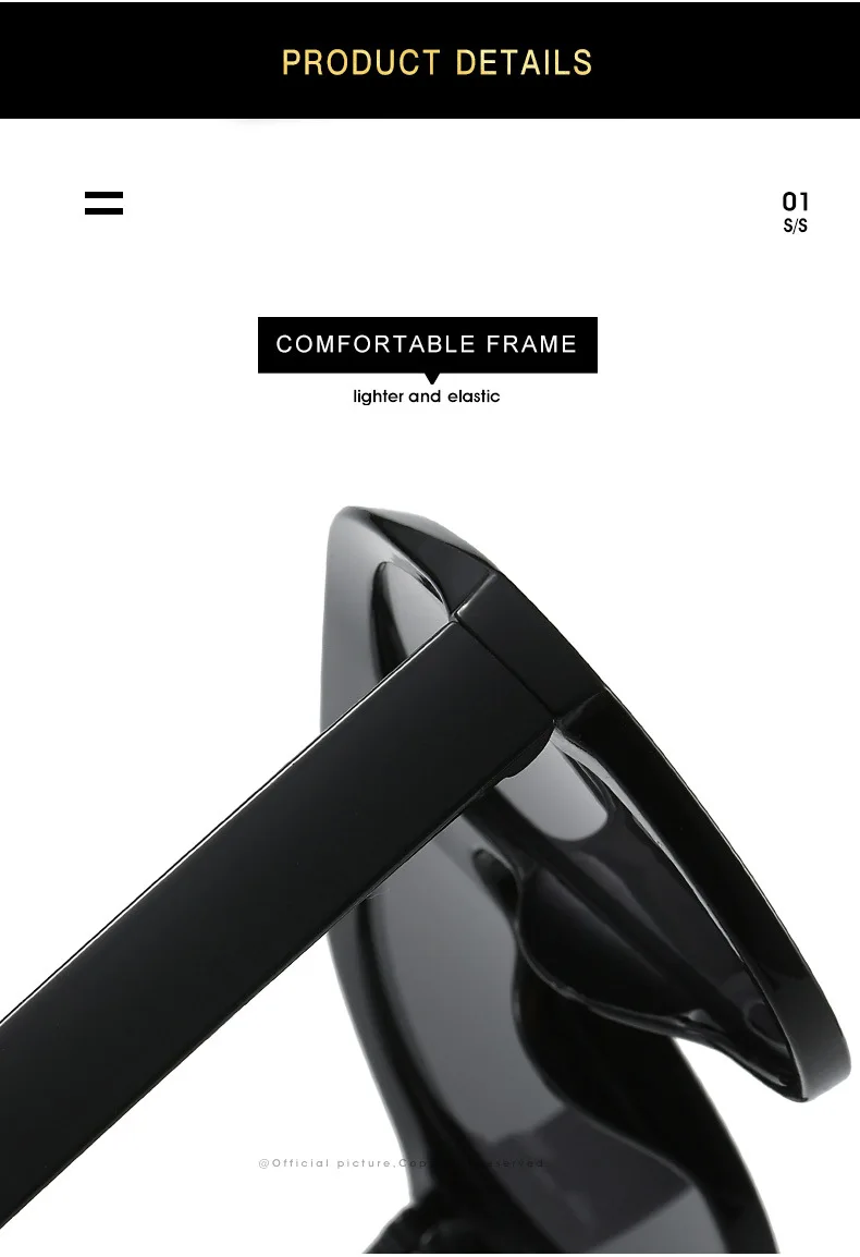 Retro Große PC-Rahmen-Sonnenbrille für Damen, runde Piloten-Sonnenbrille in Schwarz mit Farbverlauf, coole Herren-Sonnenbrille, einteilige Designer-Sonnenbrille – Detail 12