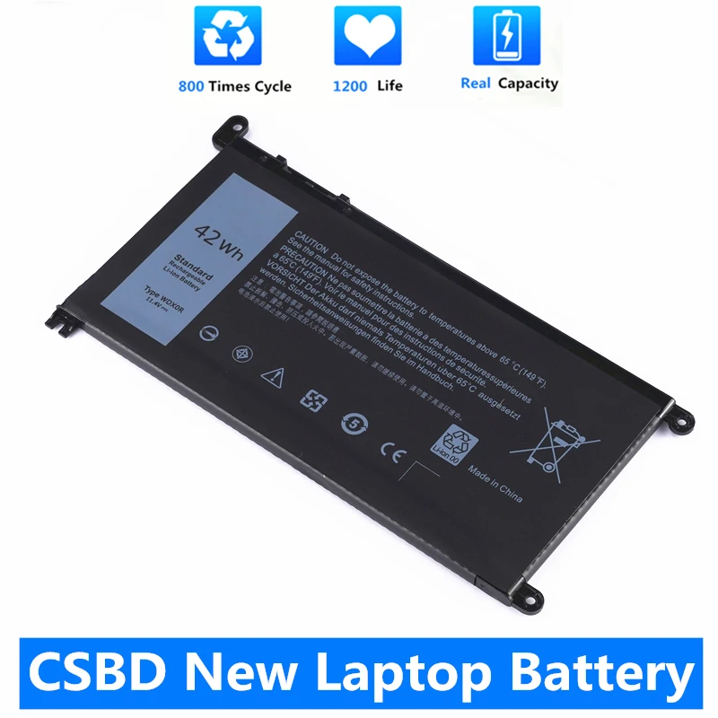 

CSBD New WDX0R Battery For DELL Inspiron 13 5368 5378 7368 14 7460 7472 5468 15 5538 5567 5568 7560 7570 7569 17 5765 P61F 3CRH3