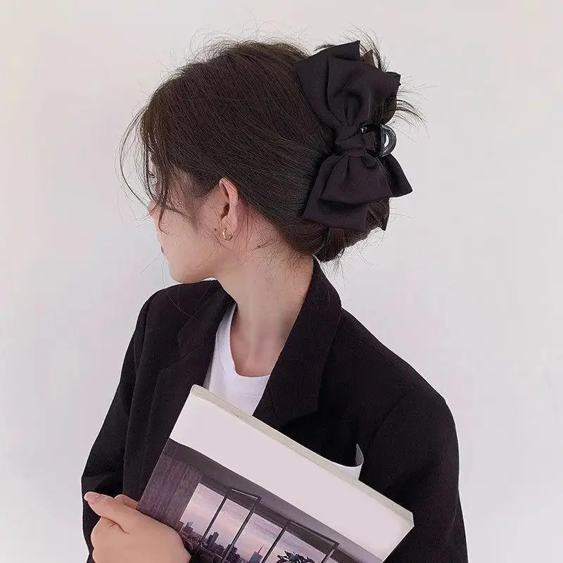 1/2 Stück Niedliche Haarspange mit Übergroßer Schleife Hochwertige Haarklammer Haaraccessoire für Frauen Schleifenförmige Kopfbedeckung Haarklauen – Detail 3