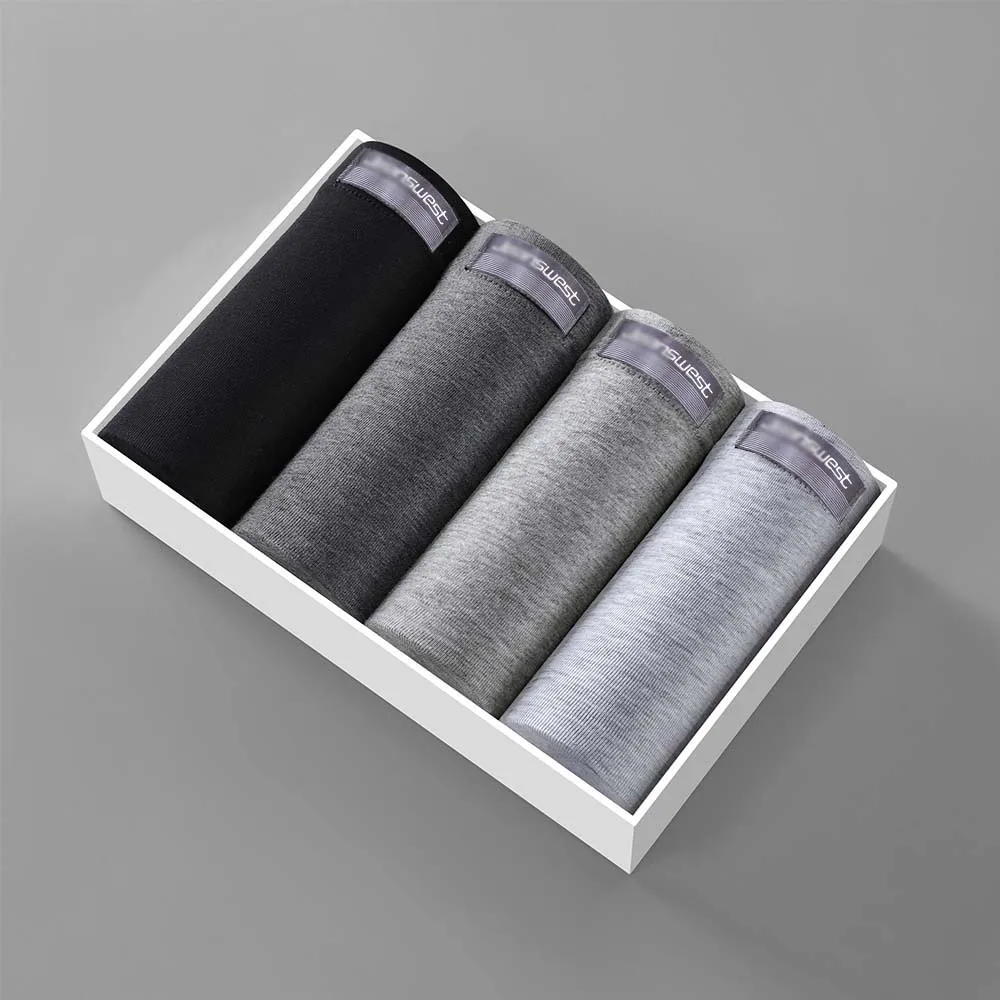 

4Pcs Men's panties Sexy Breathable Cotton Man Underwear U Soft Touch Pouch Design Seamless Underpants