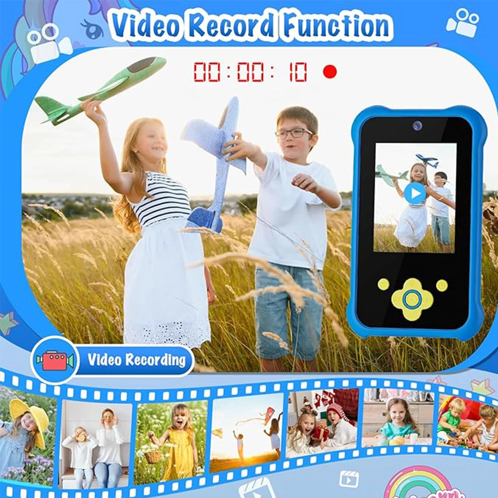 Kids Smart Toy Phone Dual Camera Digital Baby Phone 1080P Music Player Game Learning Gift for Age 3-8 Brithday Christmas Gifts