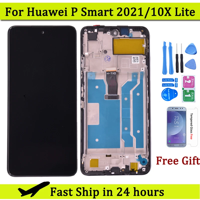 

For Huawei P Smart 2021 PPA-LX2 X10 Lite LCD Display with Touch Screen Digitizer Assembly For Honor 10X Lite Y7A LCD