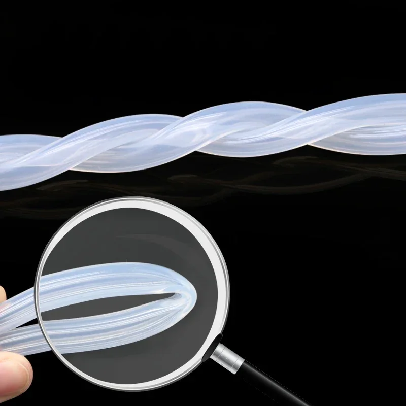 Manguera  goma  silicona transparente, tubo  silicona Flexible, diámetro  1, 2, 4, 5, 6, 7, 8, 9, 10, 11, 12, 14, 16, 18,