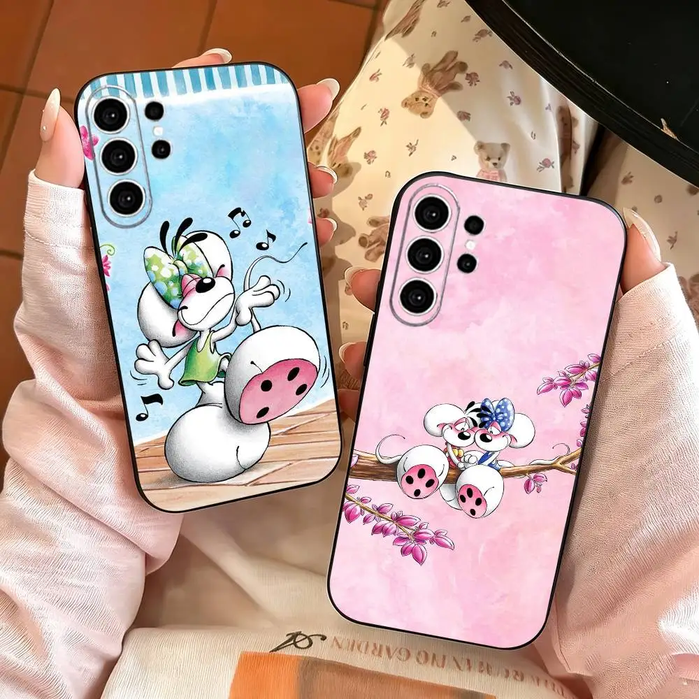 Image of Cartoon D-Diddl Handyhülle für Samsung S25, S24, S21, S22, S23, S30, Ultra, S20, Plus, Fe, Note, 10, 9, 5G Schwarze Abdeckung