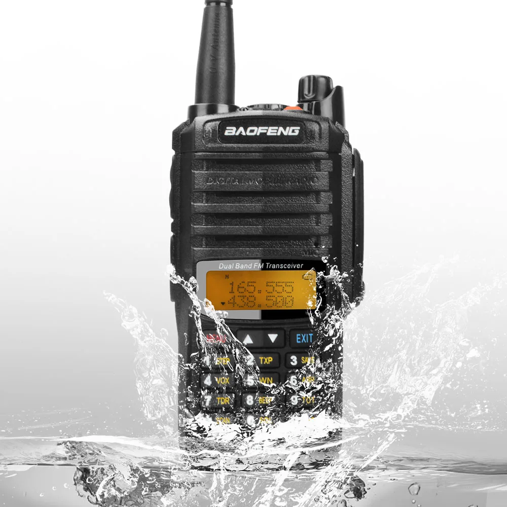 Baofeng UV-9RPlus VHF 136-174MHz UHF 400-520MHz IP67 Waterproof 8W 128Ch Flashlight FM Dual Band Walkie Talkie W/4000mAh Battery