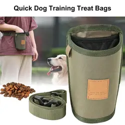 Portable Dog Treat Bag Puppy Training Treat Snack Bag Large Capacity Dog Training Snack Reward Waist Bag Pet Feed Pocket