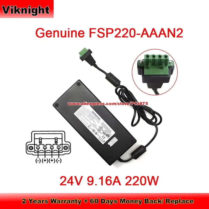 

Genuine FSP220-AAAN2 AC Adapter For FSP 24V 9.16A 220W For Advantech AIIS-1240 AIIS-1440 INDUSTRIAL COMPUTER With Geen 4 Holes