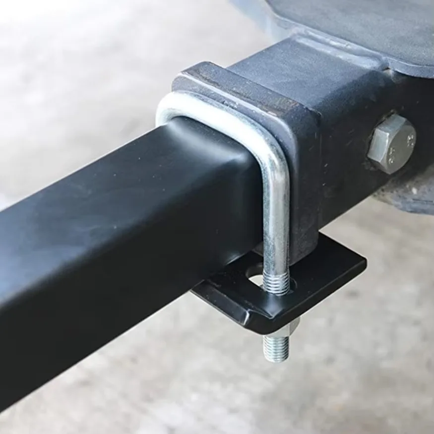 Shock Trailer Stabilizer Heavy Duty Vehicle Retractor fit For 1.25 And 2 Inch Hitch Mount U-Bolt Swing Bracket Clip Tow Clip 1x