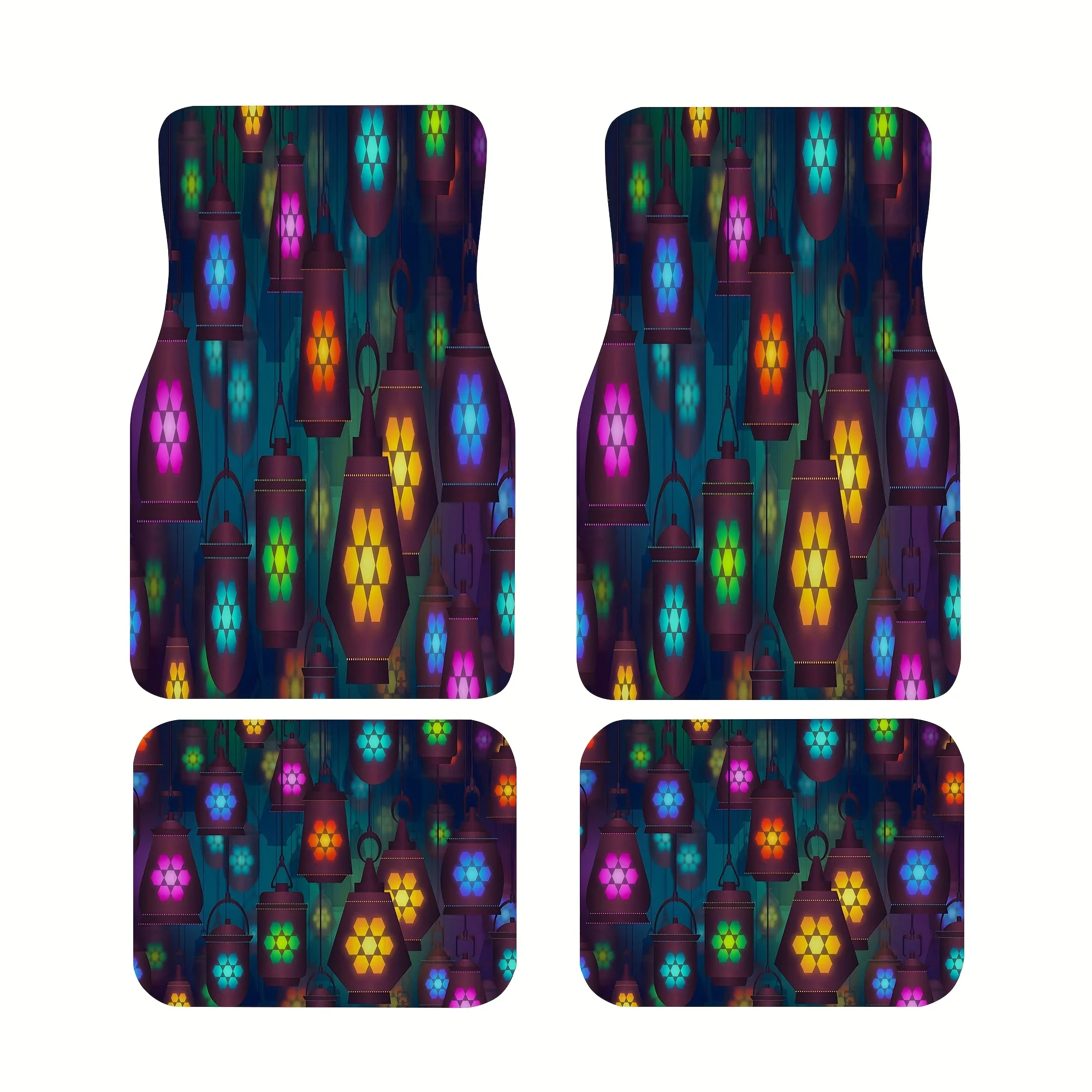 

Fantasy, Dreamy Leopard Print Quirky Style Car Mats 4/5pcs Set - All-Weather Interior Accessories For Sedan, Van, And Truck Deco