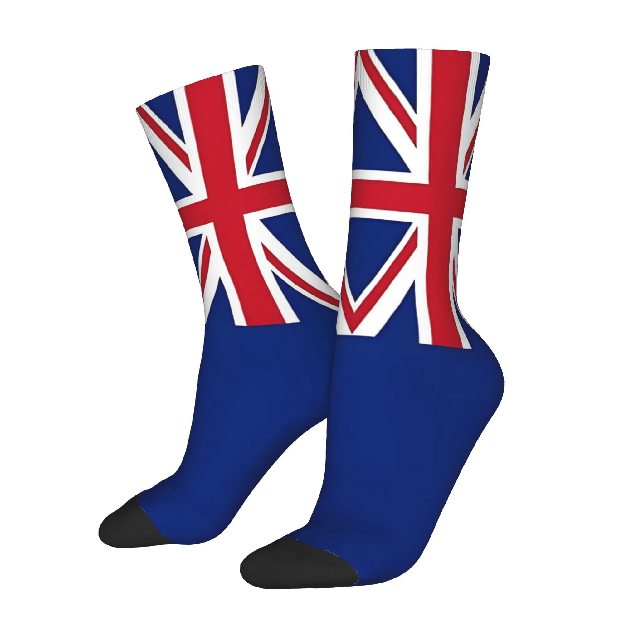 Funny Happy Men's Socks Union Jack Flag  Retro Harajuku  Hip Hop Casual Crew Sock Gift Pattern Printed