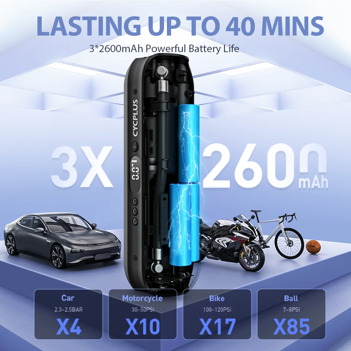 cycplus-a2plus-electric-car-motorcycle-bicycle-tire-pump-150psi-rechargeable-7800mah-type-c-dc-port-air-inflator-for-bike-tire