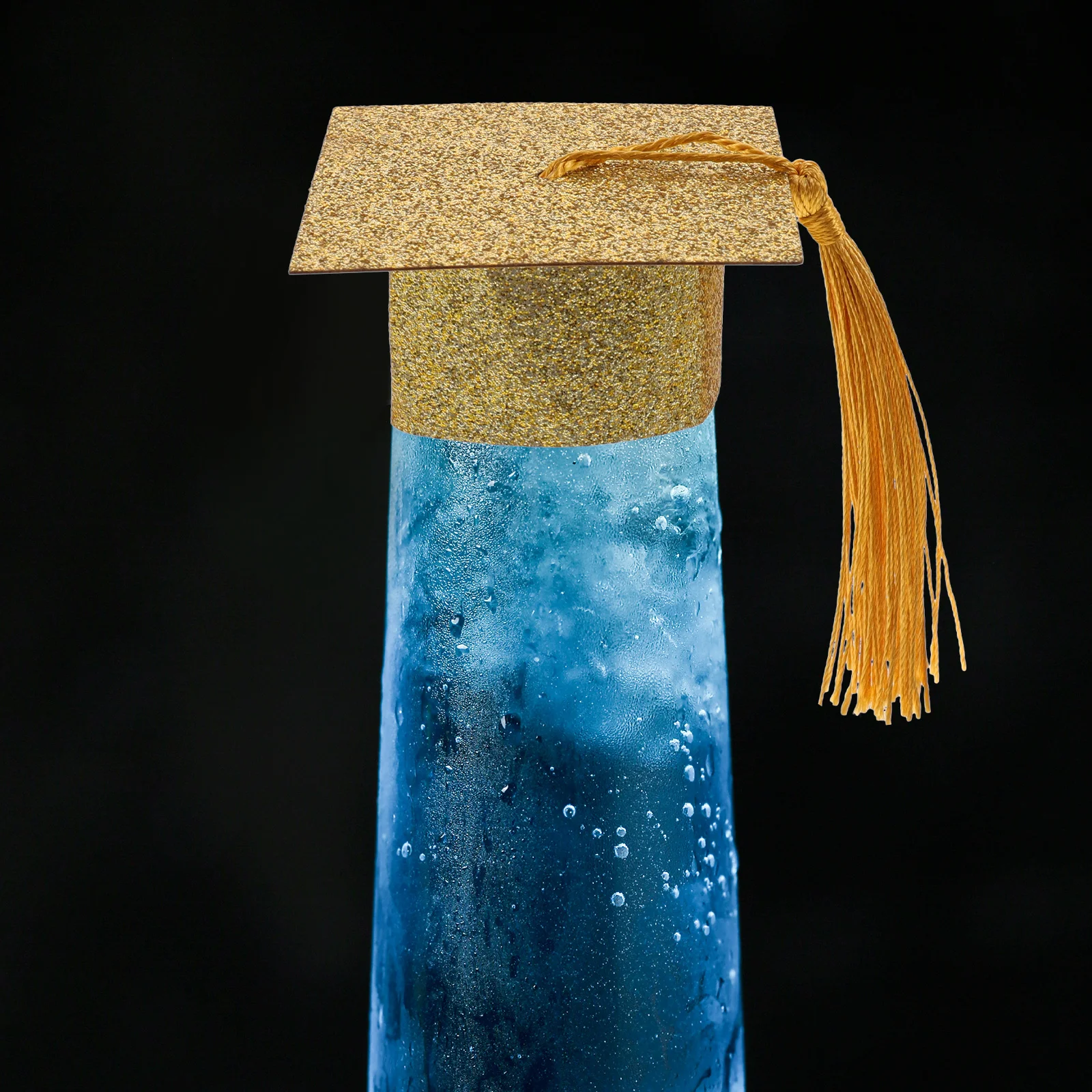 

24Pcs Graduation Party Wine Cup Decorations Mini Tassel Caps Graduation Goblet Covers Celebration Favor Supplies