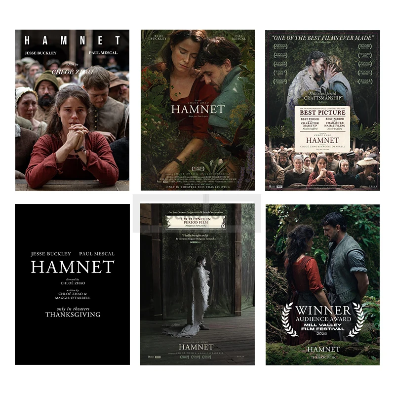 Últimas carteles de película Hamnet 2025, impresiones de películas dramáticas, pintura en lienzo, imágenes artísticas de pared de Hamnet, decoración de películas para el hogar y la habitación