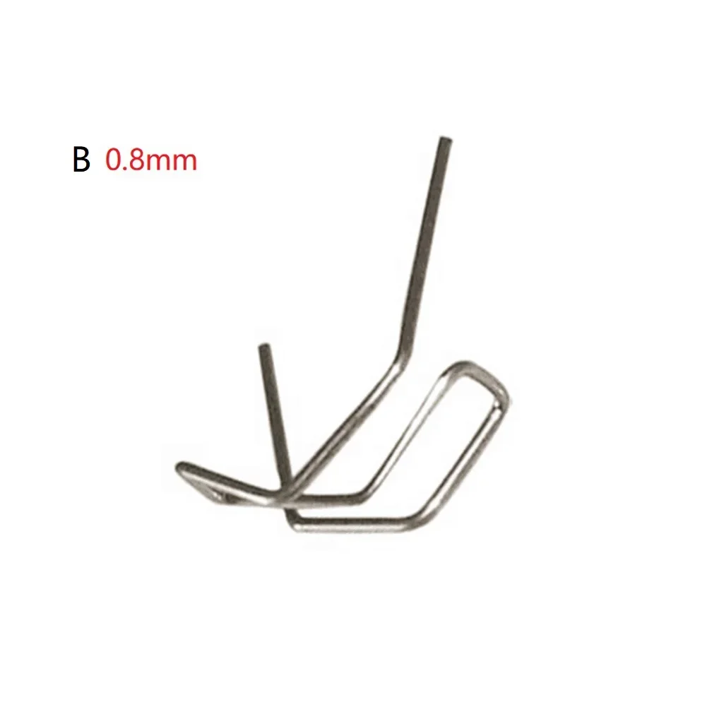 100PCS 0.6/0.8 millimetri Cucitrice A Caldo Graffette Per Saldatore di Plastica Automotive Macchina di Riparazione di Plastica Filo di Saldatura paraurti auto strumenti di riparazione