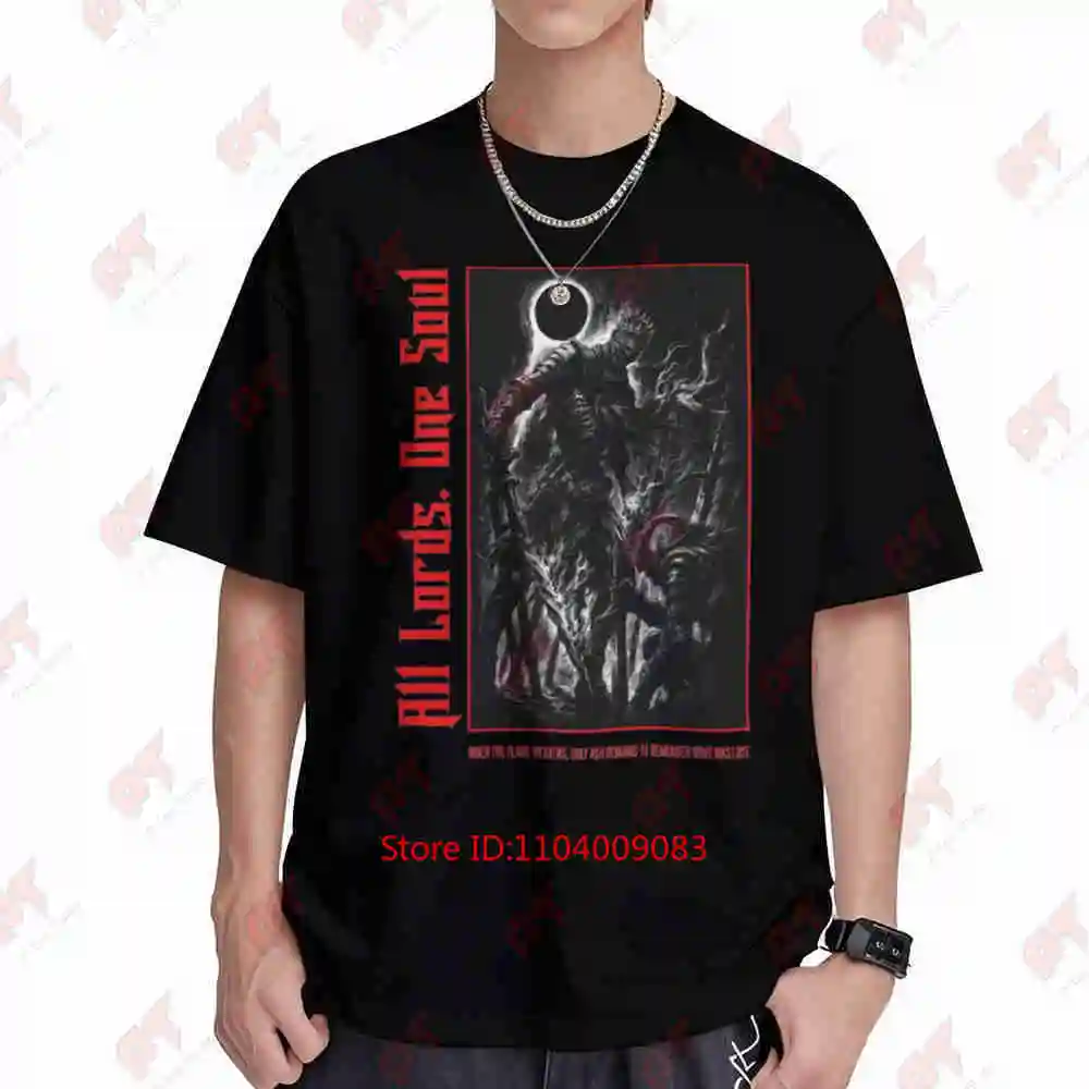 Ashen Soul Soulsborne Dark Fantasy Mythic Fire Ash Short Sleeve Tee 100% Cotton T-Shirt